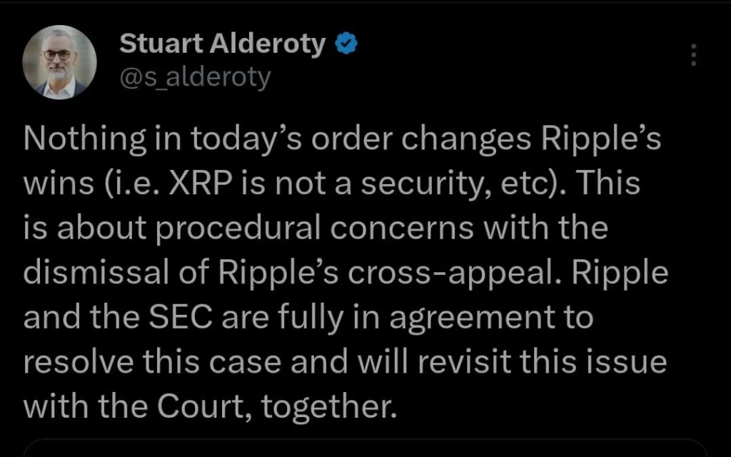 Ripple Lawsuit Stuart Alderoty