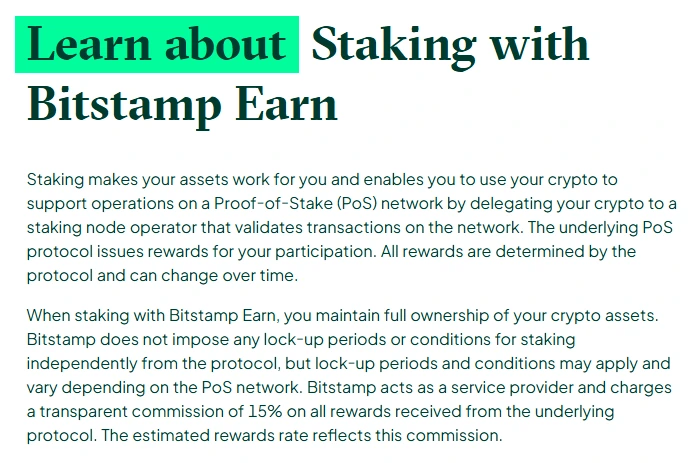 Bitstamp Earn