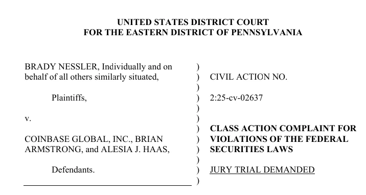 Coinbase Class Action Lawsuit