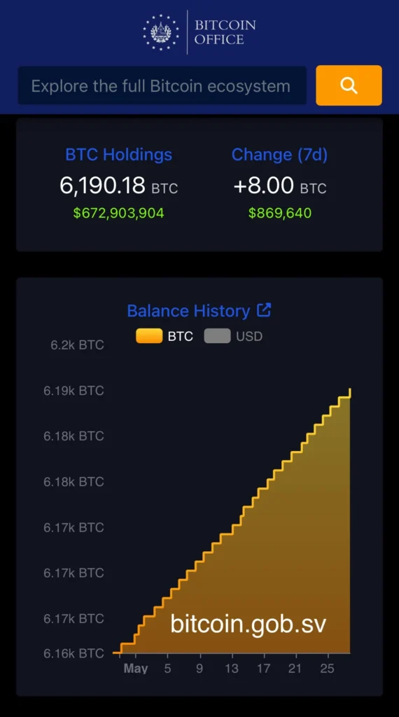 El Salvador's Crypto & Bitcoin Holdings