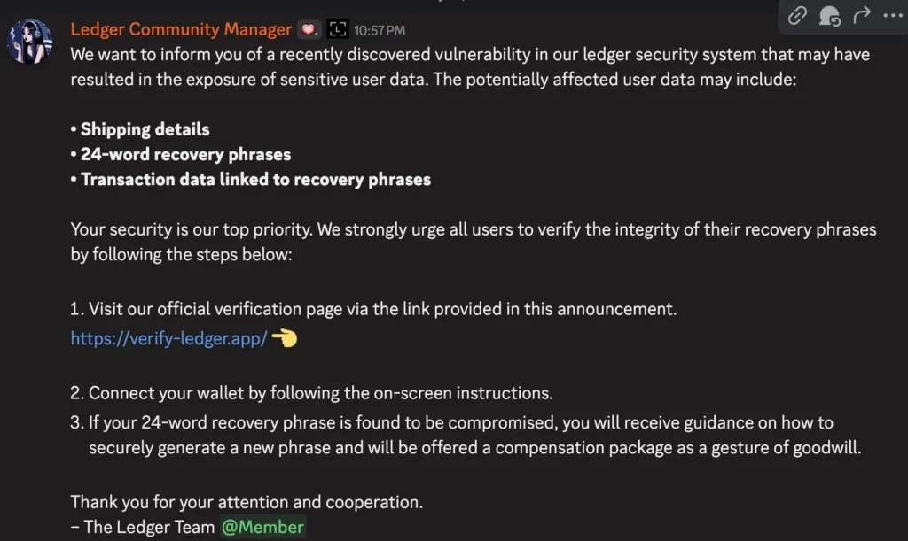 Ledger Hack