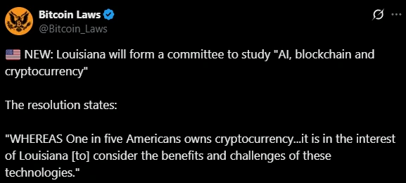 Louisiana Will Start Taking AI & Crypto Seriously From Now On