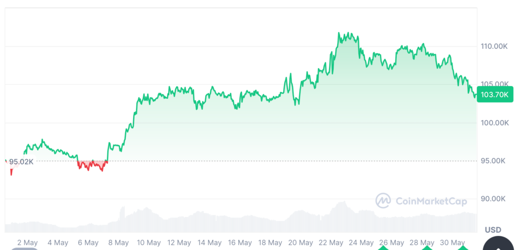 Bitcoin Has Increased By 9.14% Over The Past Month