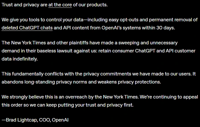 OpenAI's Response To The Lawsuit