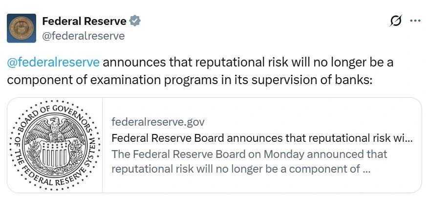 Fed Reputational Risk