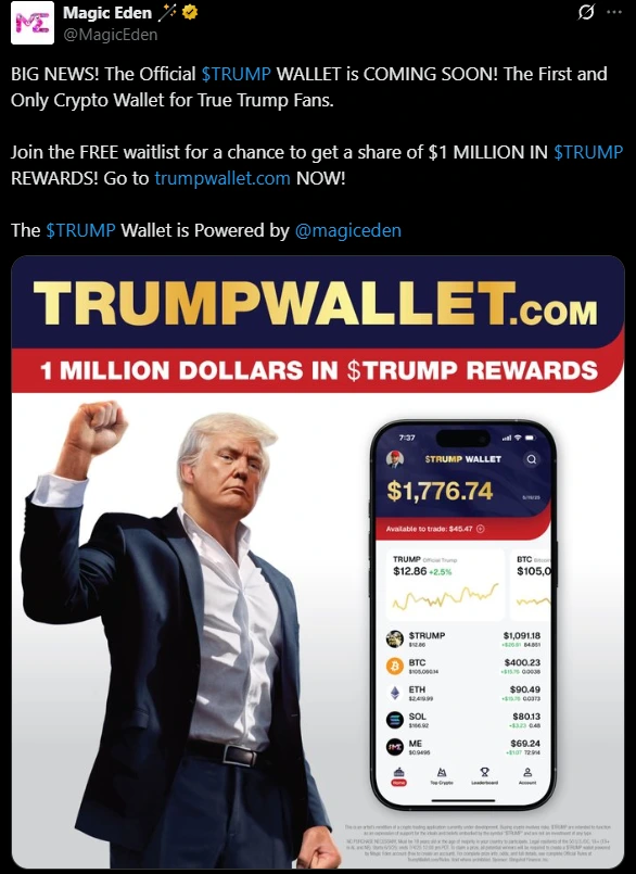 Magic Eden TRUMP Wallet