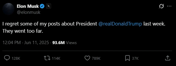 Elon Musk Apologizing To Donald Trump