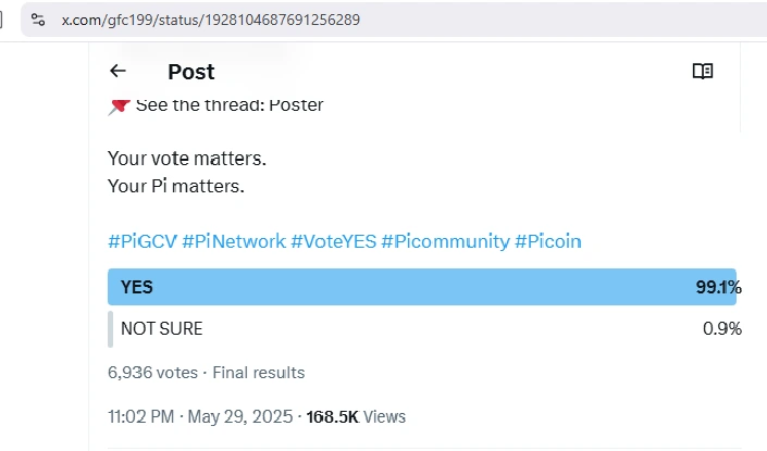 Pi Crypto News - GCV Vote