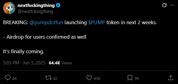 Pump.fun's PUMP Token Announcement