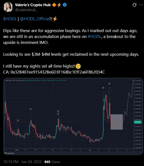 Valerie Crypto Hub HODL