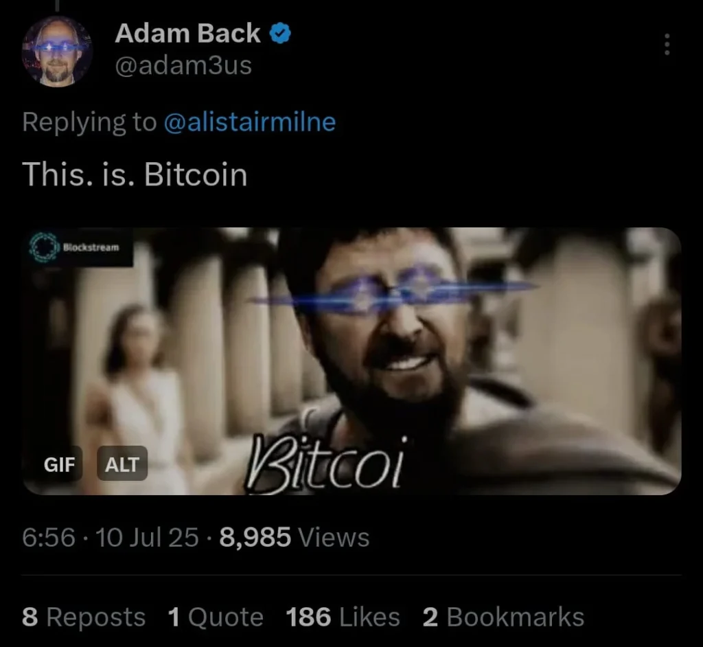Adam Back Bitcoin