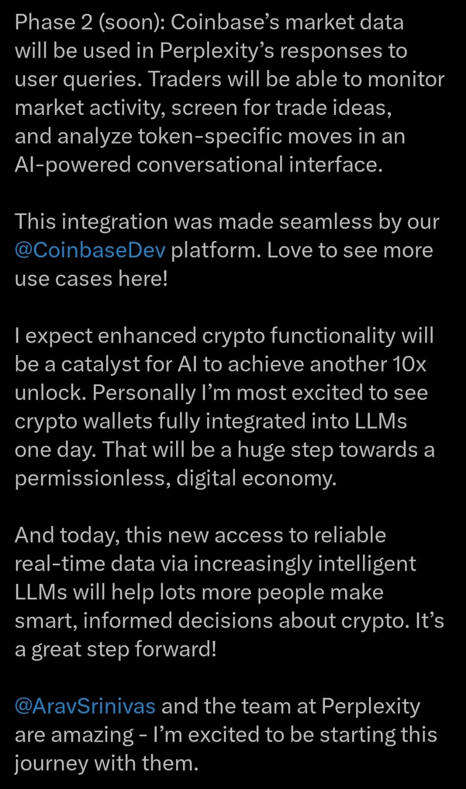 Coinbase Perplexity AI Partnership