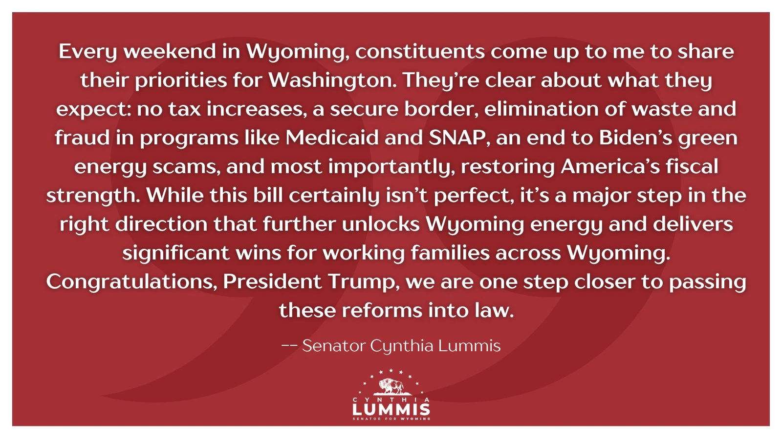 Cynthia Lummis SEC