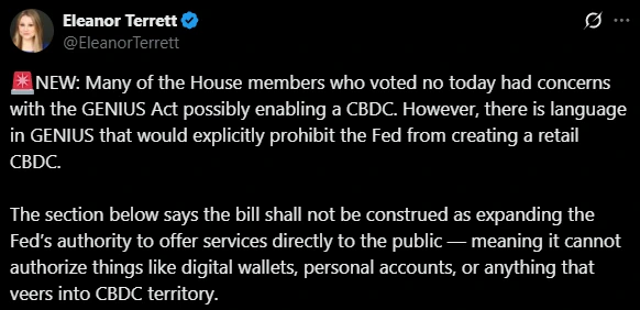 Eleanor Terrett CBDC