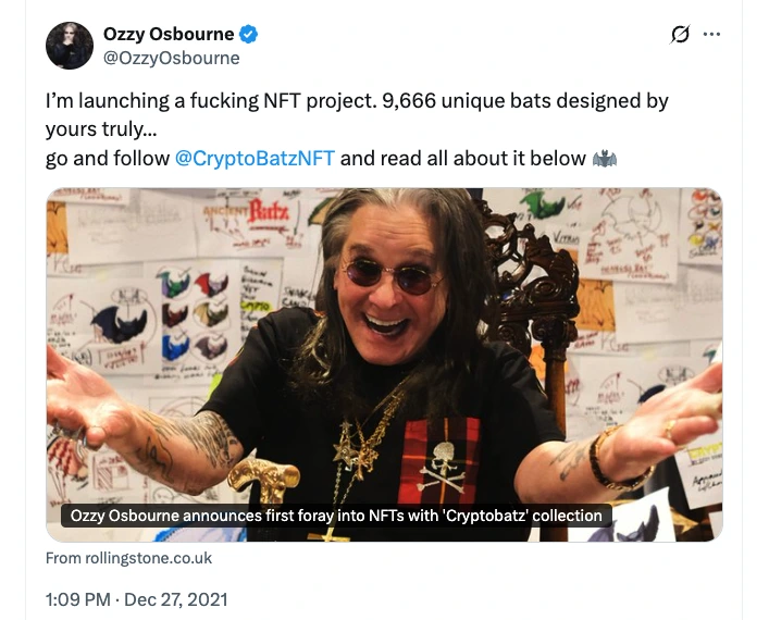 Ozzy Osbourne NFT Collection