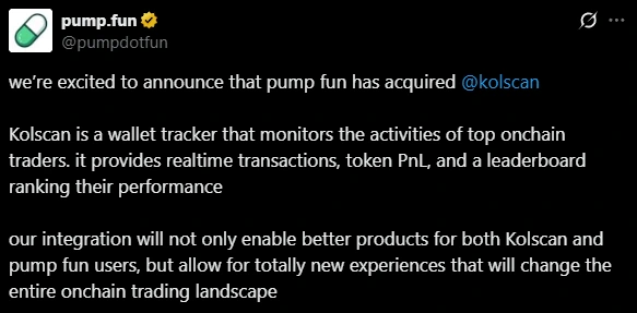 Pump.fun Kolscan Partnership