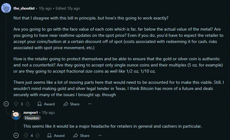 Texas Gold Silver Legal Tender