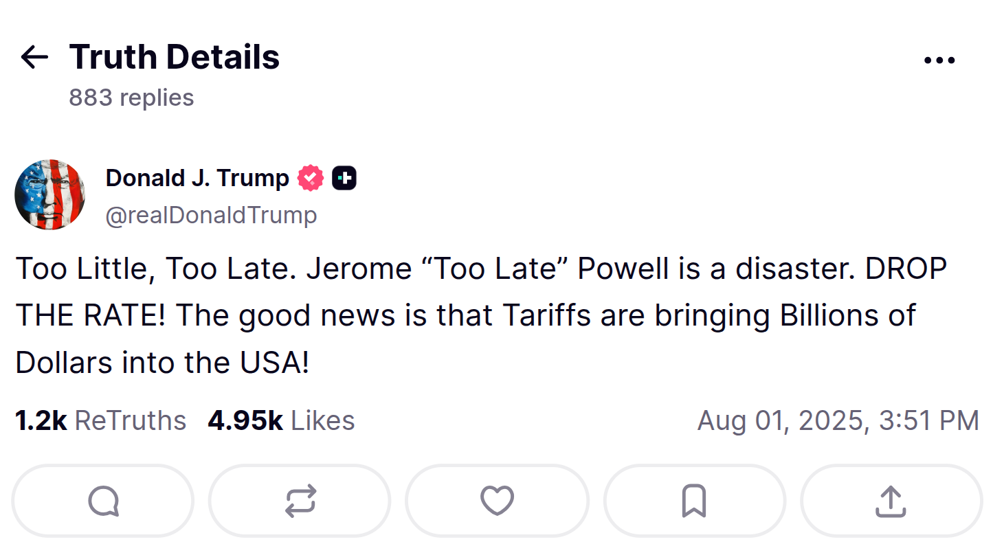 Donald Trump Jerome Powell