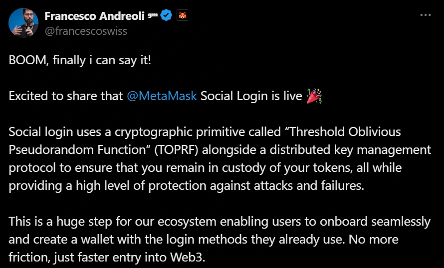 Franceso Andreoli MetaMask