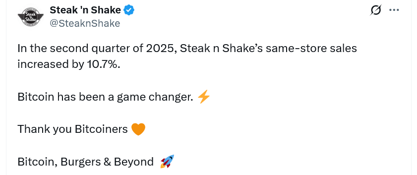 Steak ‘n Shake Bitcoin