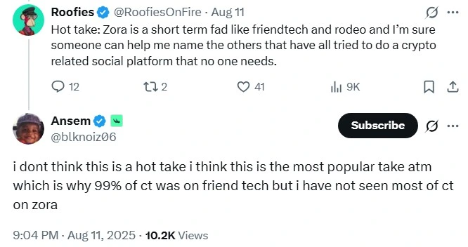 Zora Ethereum L2 Criticism