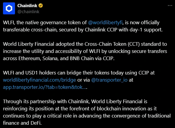 Chainlink And World Liberty Financial Partnership
