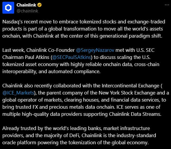 Chainlink U.S. Department Of Commerce