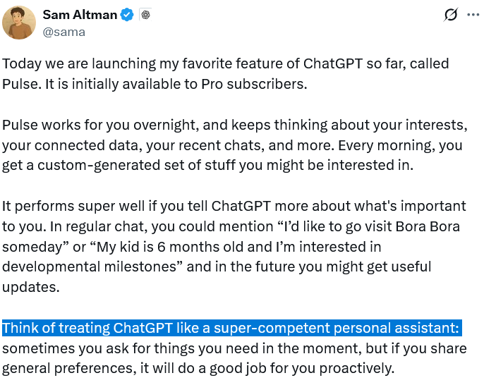 ChatGPT Pulse Launch
