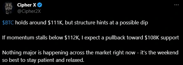 Cipher X Bitcoin Price Prediction