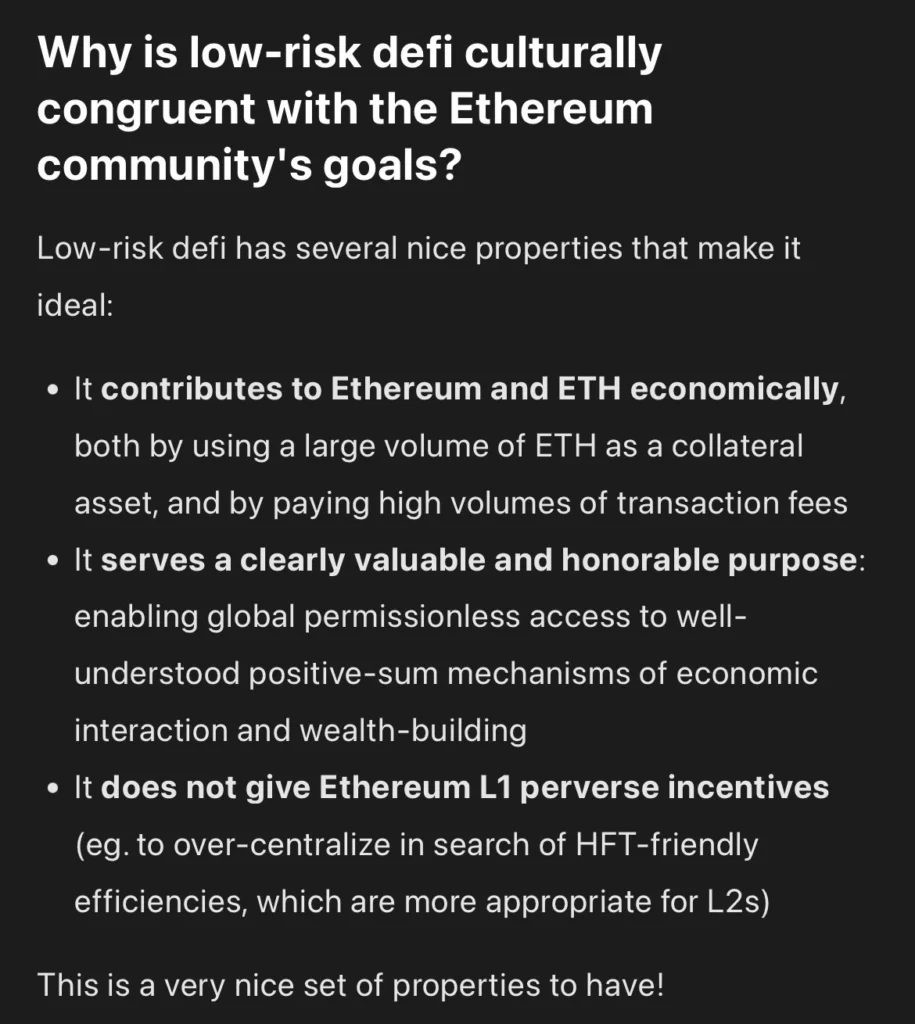 Ethereum Low Risk DeFi