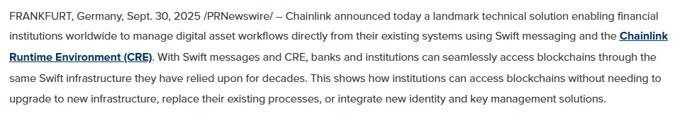 Chainlink Swift Integration