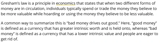 Gresham's Law Definition
