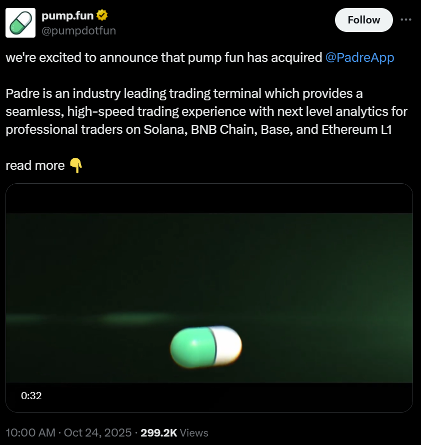 Pump.fun Padre Memecoin Liquidity