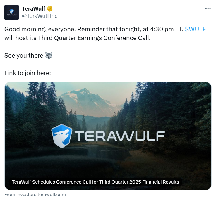TeraWulf Quarter Revenue